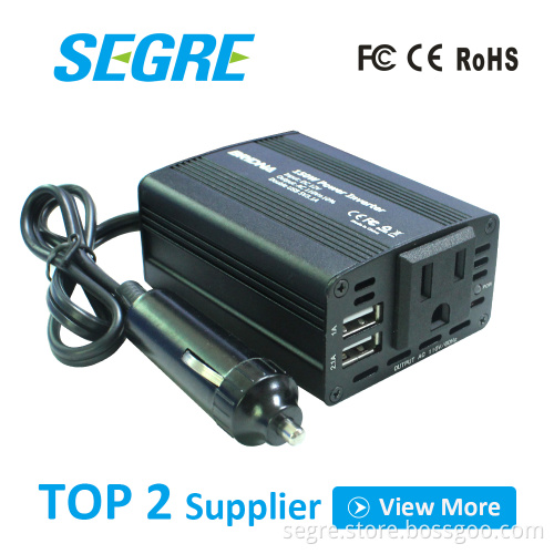 150W Aluminum alloy shell Car Power Inverter DC 12V best inverter to AC 110V car power inverter with Dual USB 3.1A